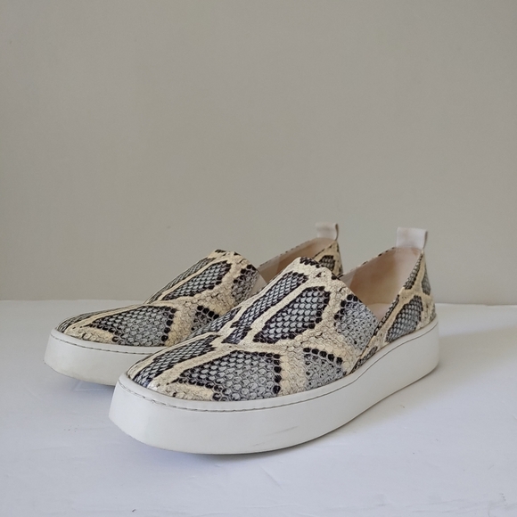 Vince Saxon 2 Slip On Platform Sneakers Shoes Snakeskin Size 8 - Picture 7 of 16